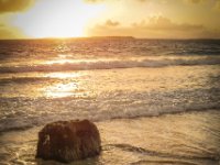 My first sunrise on the beach, New Years Day 2014! Not bad at all!